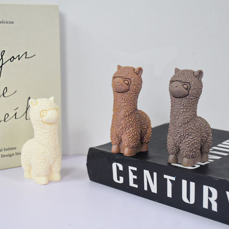 Estilo ins Corea del Sur nueva alpaca molde de silicona simulación animal resina decoración aromaterapia vela en stock