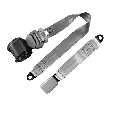 Car seat belt — Locking Safety Belt 3C - gray-d9k335cm-all-inclusive-webbing-base-conventional-packaging-base-and-retractor-packed-separately