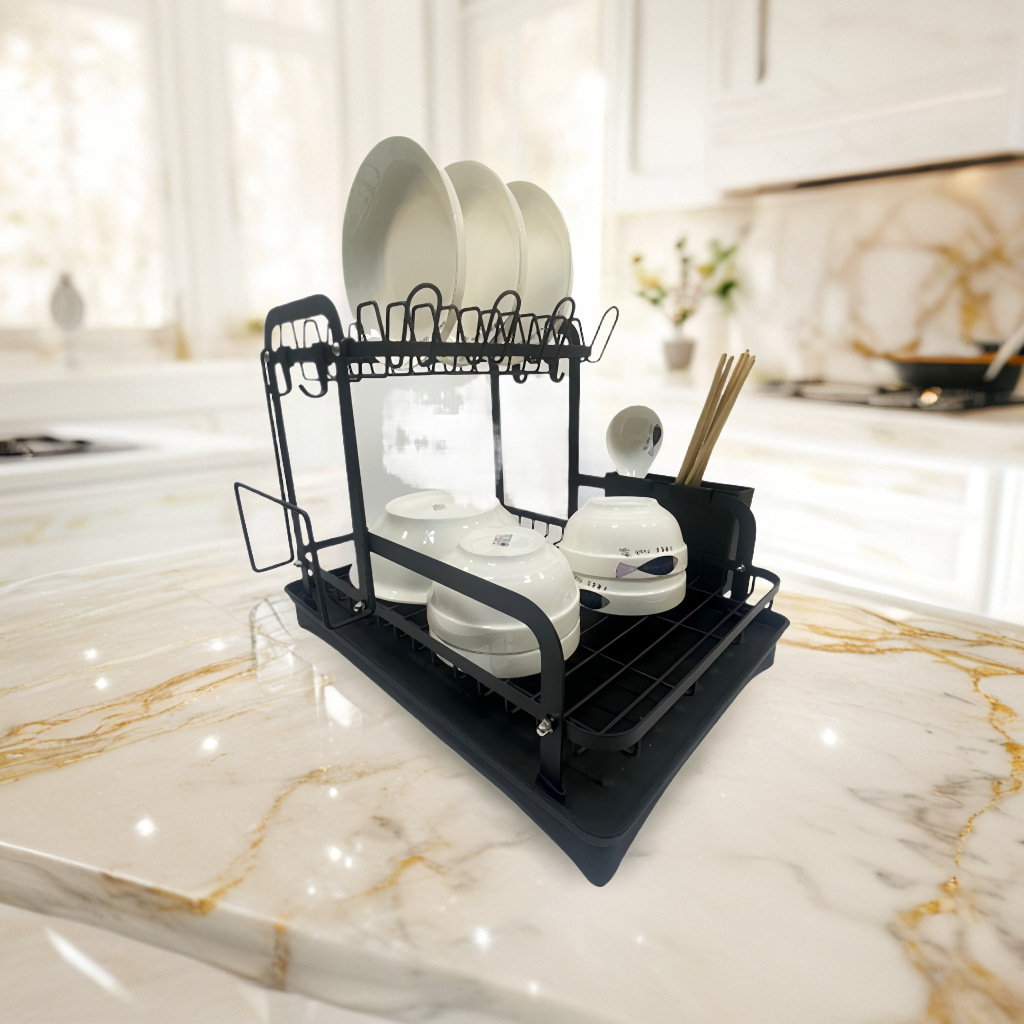 Venta caliente de comercio electrónico transfronterizo para Amazon Temu eléctrico para cocina en casa estante de plato de doble capa