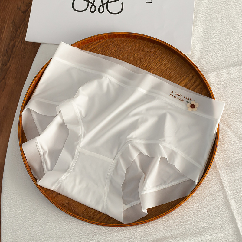 Bragas que no dejan marcas para damas delgadas transpirables mascarilla facial de seda de hielo calzoncillos para niñas entrepierna antibacteriana de algodón puro bragas transparentes que no dejan marcas