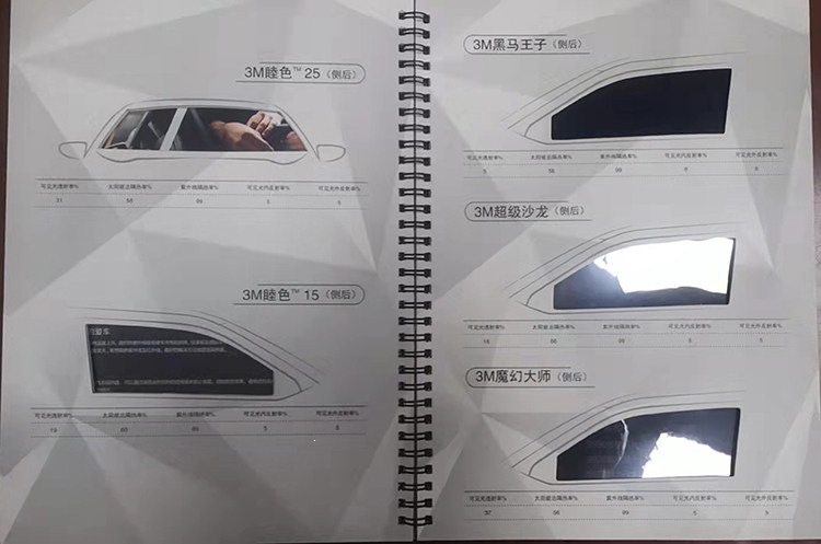 Solar Film/Sample Booklet/Longfilm/Vk&F/Gu/3M Film/Quantum Film/Car Film/Manufacturer's Manual/Sample Booklet Samples