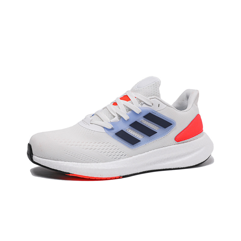 Hombres y mujeres de tres barras simples zapatos de correr de malla transpirable cómodos amortiguación desgaste zapatos deportivos casuales