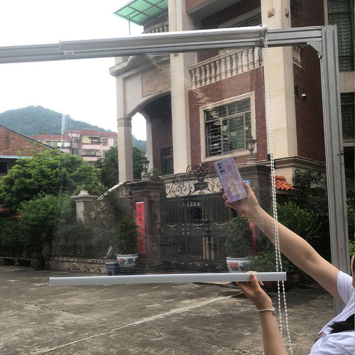 PVC roller shutter transparent up and down opening windproof, rainproof, heat insulation, dustproof, cold air partition large stall pavilion air conditioning curtain