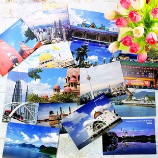 Malaysia Kuala Lumpur travel scenery Asian travel postcard boxed 15 pieces