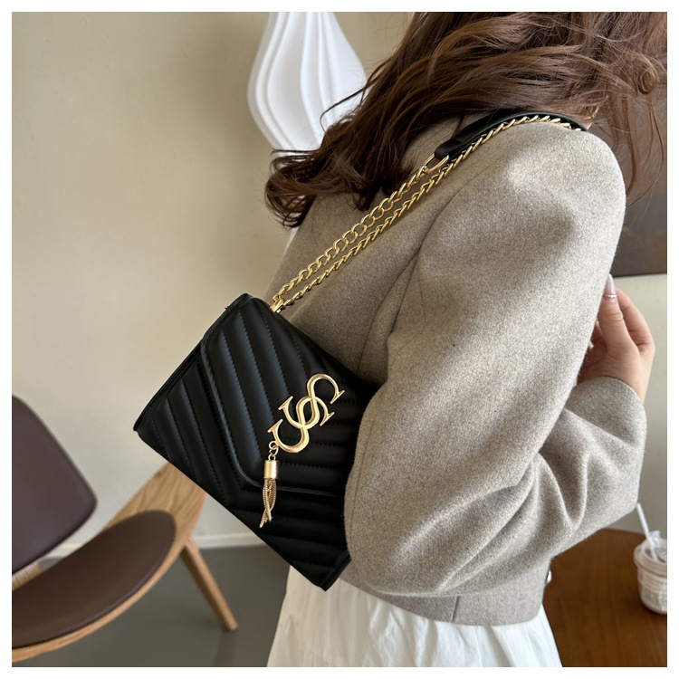 Damen Handtasche Im Western Stil Mit Kette Und Umhängefunktion_voghion.com