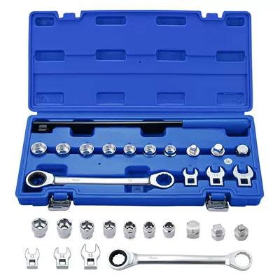 15-Piece Set of Car Engine Belt Adjustable Wrench Pulley Disassembly and Assembly Idler Tensioner Special Auto Repair Tools