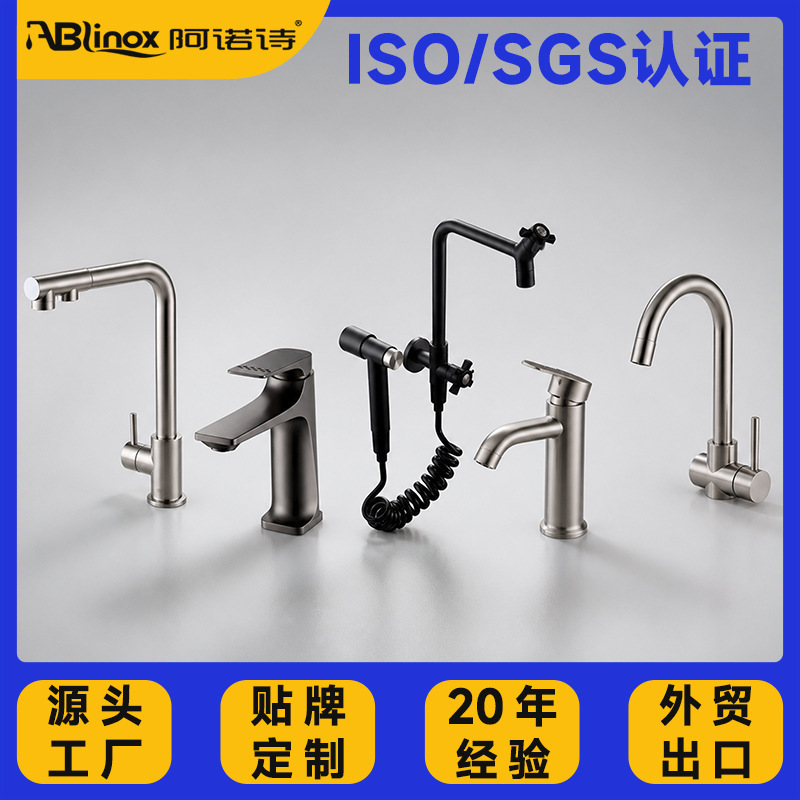 Cross-Border E-Commerce Black Matte 304 Stainless Steel Dual Outlet Faucet Multifunctional Spray Gun Single Cold Water Faucet Customization Cross-Border E-Commerce Black Matte 304 Stainless Steel Dual Outlet Faucet Multifunctional Spray Gun Single Cold Water Faucet Customization
