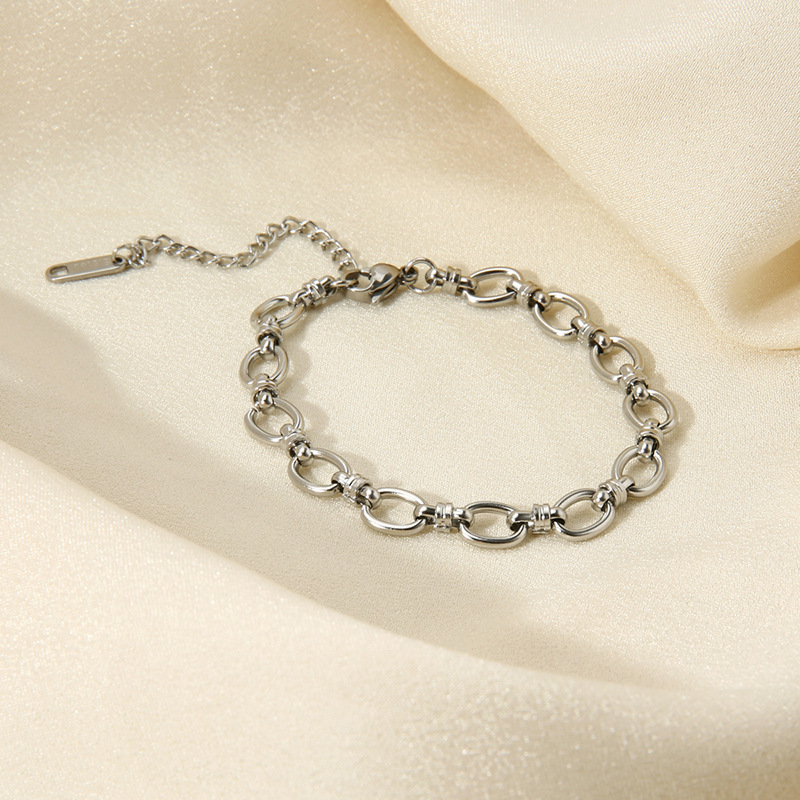 Solid Color Pattern Simple Style Solid Color 304 Stainless Steel 18K Gold Plated Bracelets