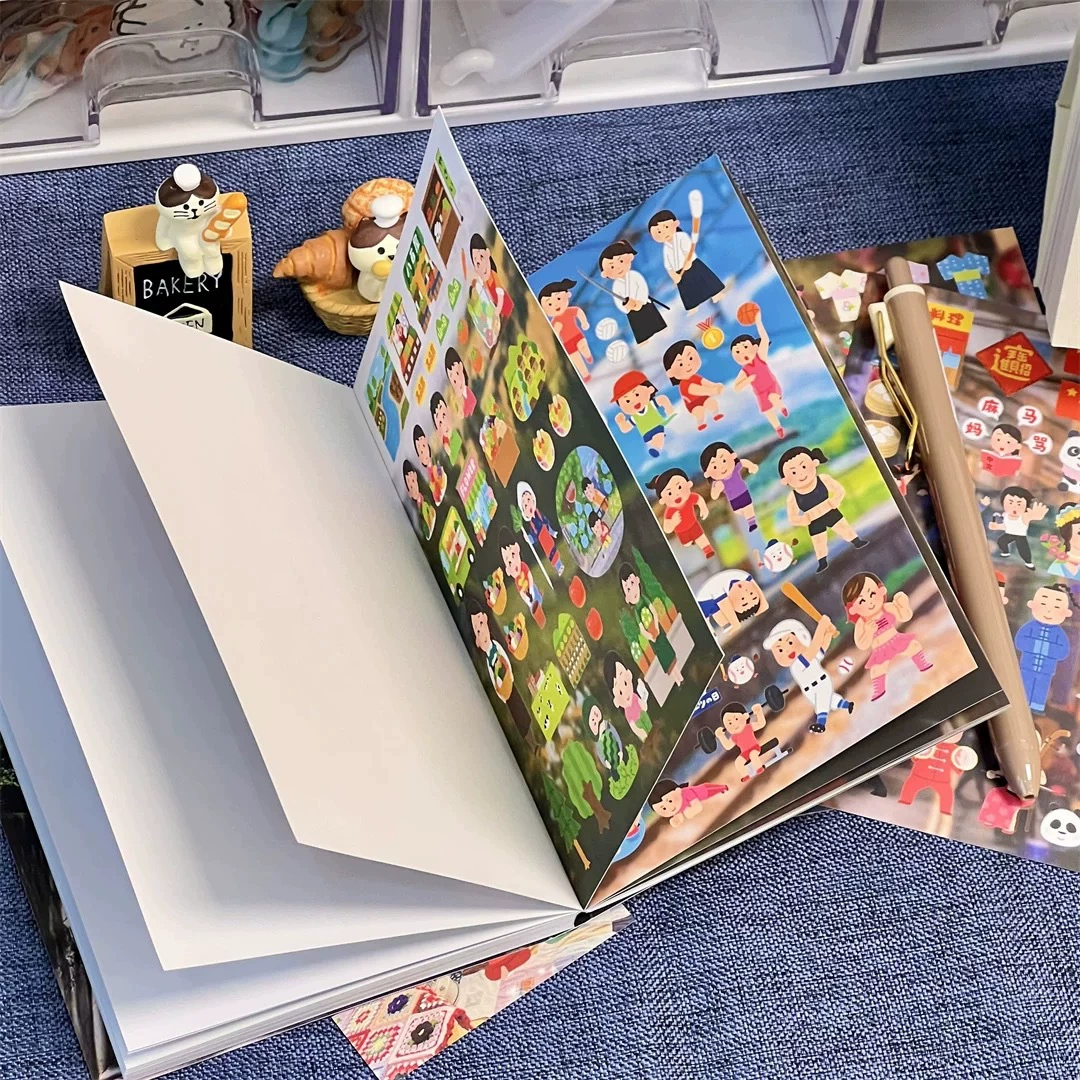 Ретро японские минифигуры, книга с наклейками, наклейка высокого качества, DIY