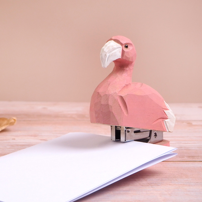 Wooden staplers animal mini cultural supplies creative stationery manufacturers wholesale staplers student staplers