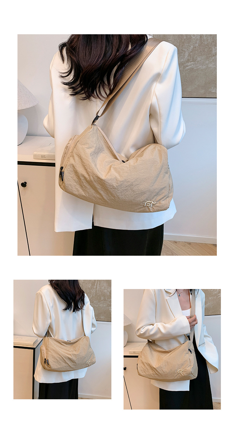Crossbody tote bag, Korean style Instagram niche design women's bag, nylon fabric canvas bag, fashionable, casual and artistic single-shoulder bag undefined