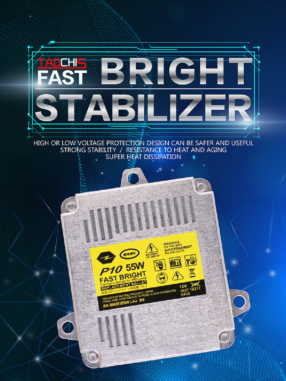 Xenon Lamp 55W Ballast 12V75W100W One-Second Quick Start Car Headlight Fault Decoder High-Voltage Package