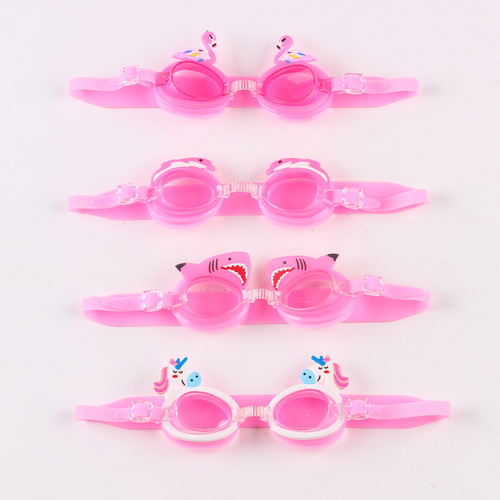 New children's high-transparency anti-fog glasses, deep diving learning swimming goggles, small fish swimming goggles, baby breaststroke training glasses, adjustable