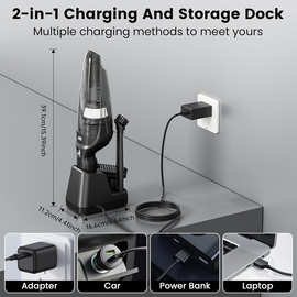 25年跨境新品超强手持无线大功率小型便携车用大吸力车载吸尘器