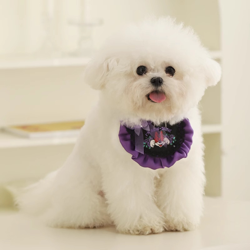 Disney serie Mickey toallas de saliva gatito Minnie adorable accesorios collar mascota gatito impresión围兜