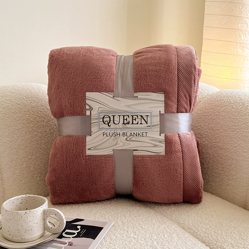 Duvet, coral flannel sofa for sleep, increased thickness