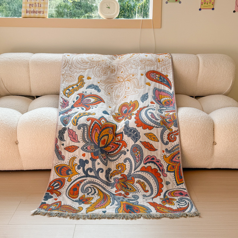 Cross-Border Aliexpress Fashionable, Soft, Breathable, Water-Absorbent and Multifunctional - New Tassel Decorative Large Bath Towel - Fantasy Series