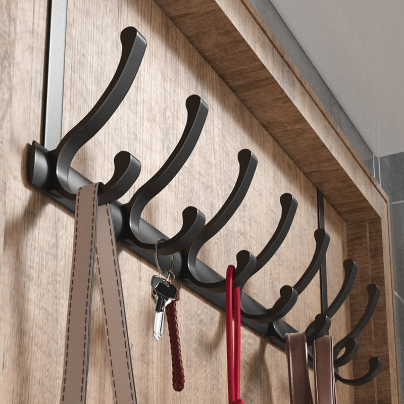 After the door Hooks Shelf No trace Coat rack Bearing Storage wall Coat hook Punch holes wholesale