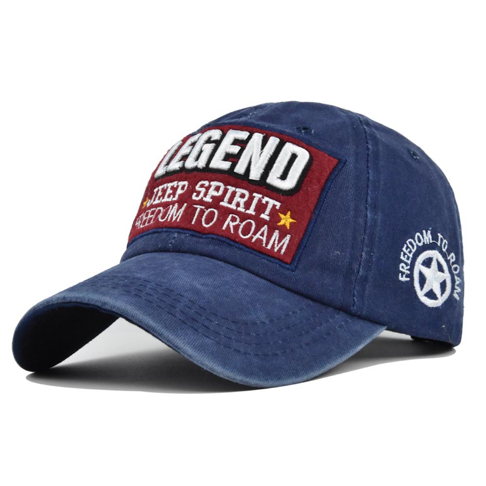 3D Sting LEGEND Baseball Geborduurde Duck Tongue Gewassen Oude Zonneklep Gebogen Dakrand Hoed_voghion.com