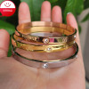 Jewelry Factory Three -piece Diamond Seed Board Titanium Steel Net Red Bracelet Bracelet Bangles