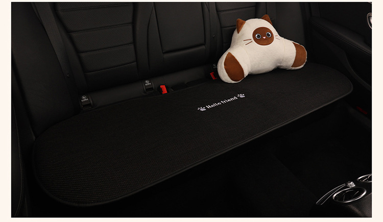 Car Seat Cushion, Universal for All Seasons, Linen Car Seat Cushion Cover, Full Cotton and Linen Breathable Female Car Cushion, Car Seat Cover Single Piece