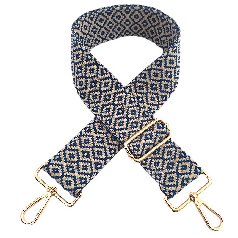 Correa de bolsa de mujer correa de hombro ancha de algodón bordado correa de mochila ajustable alargada correa de hombro de reemplazo Correa crossbody de un solo hombro