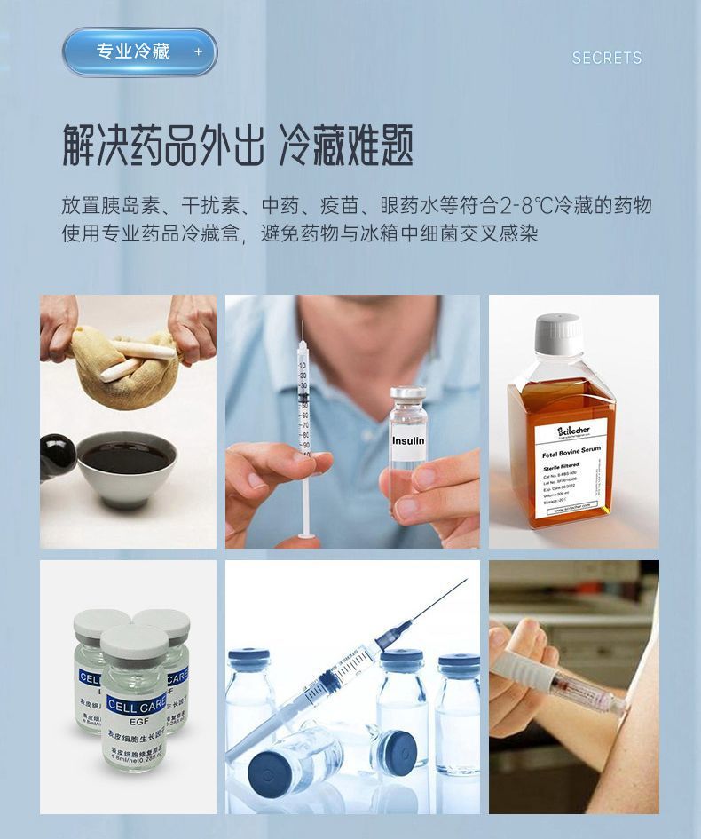 Refrigerator Box for Insulin, Portable Medicine Special Rechargeable Battery, Portable Car Mini Refrigerator