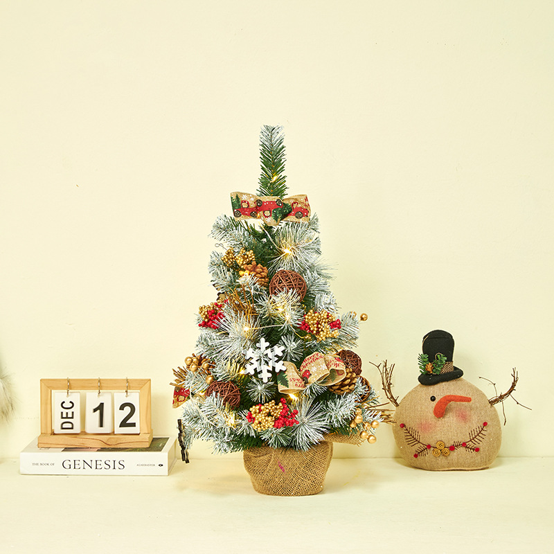 Navidad nuevo 30cm 60cm escritorio Navidad decoración traje guirnalda ratán Navidad árbol combinación vacaciones preferido