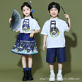 六一儿童演出服啦啦队小学生朗诵女童中国风马面裙幼儿园表演服装