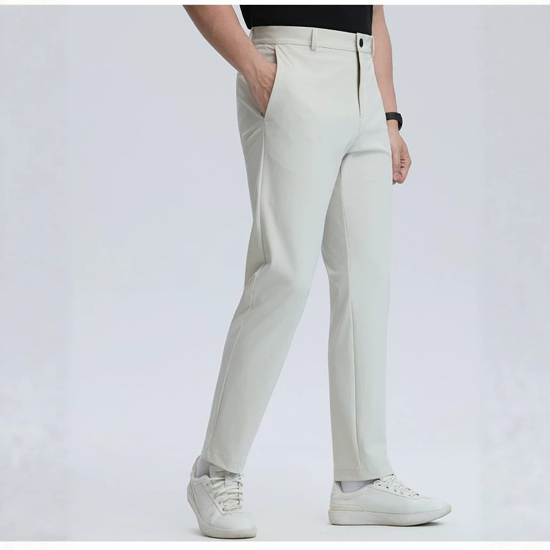 HL.88011 functional poplin nylon spandex silky drapey all-season stretch pants, non-pilling, unisex pants