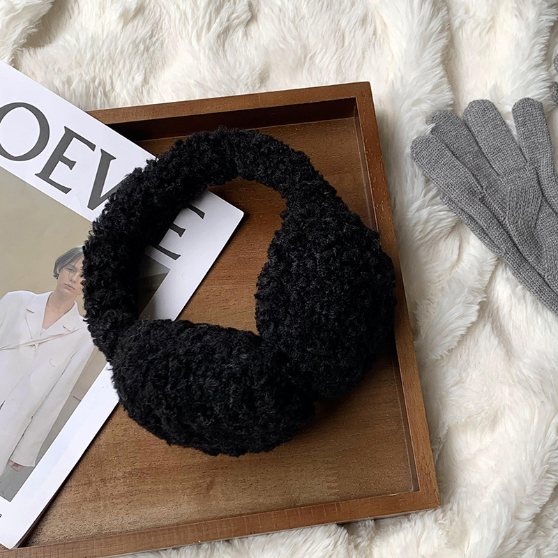 auriculares de invierno para mujeres auriculares cálidas 2025 otoño y invierno nuevo auriculares de color sólido anti ruido para dormir auriculares de vello de bicicleta al por mayor