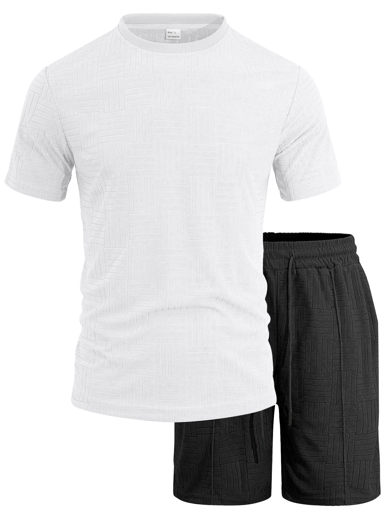 Toallas de hombre transfronterizas, ropa de botellas, pantalones cortos de mangas cortas, comercio exterior, verano transpirable, juego de deportes estadounidenses de dos piezas