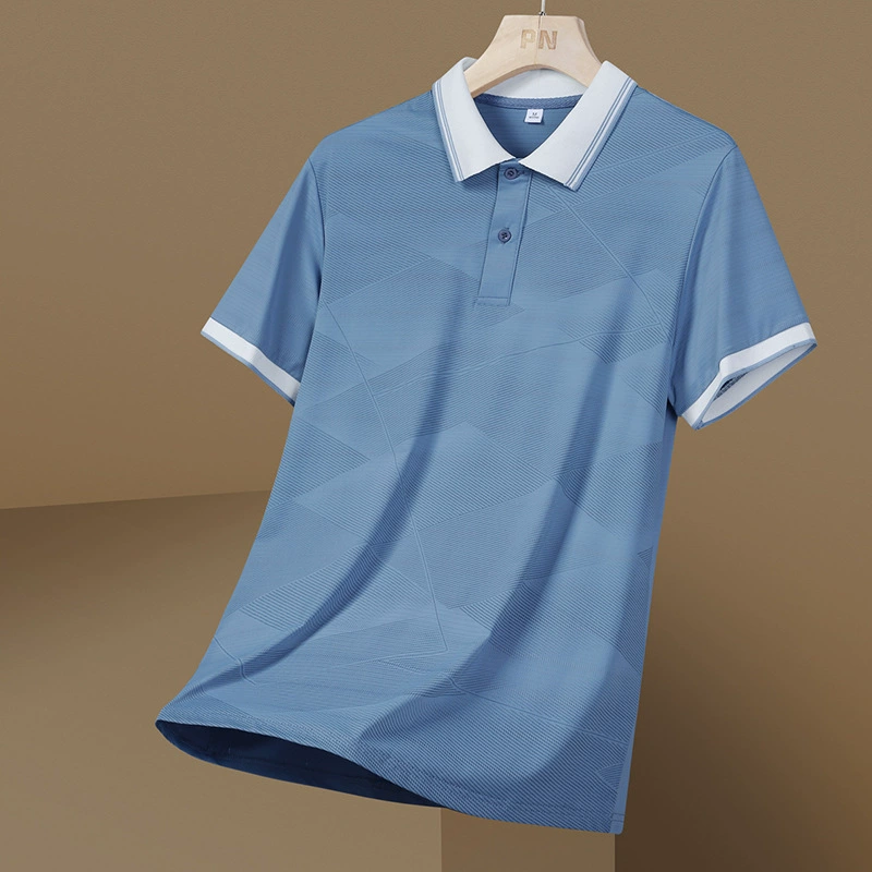 Рубашка поло со льдом с короткими рукавами футболка для мужчин летняя спортивная футболка свободная и дышащая мужская одежда с короткими рукавами