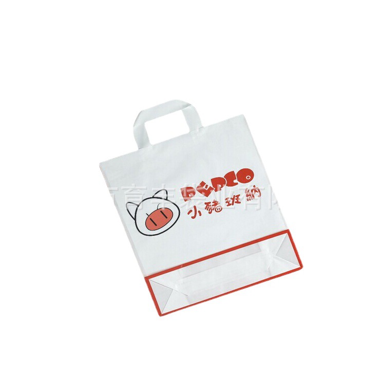 广州吊带塑料可降解手提胶袋PE白色塑料袋购物服装环保可降解