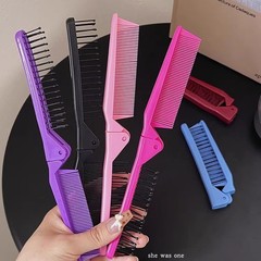 折りたたみコーム、子供と女性向けのポータブルヘア編み込み、細かい歯の前髪、アパート滞在用のミニトラベルヘアコーム