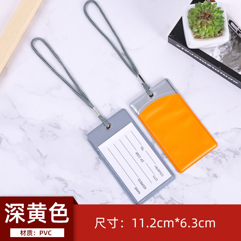 跨境现货多色PVC行李牌可定LOGO行李挂牌带绳子信息卡行李箱挂牌|undefined