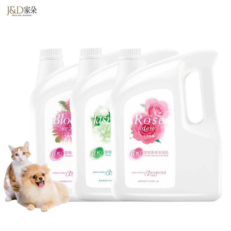 Jia Duo Huayue Pet Bath Gel Wholesale Large Bottle 4L Dog and Cat Shampoo Cat Fragrance Deodorizing Bath Liquid Hair Conditioner
