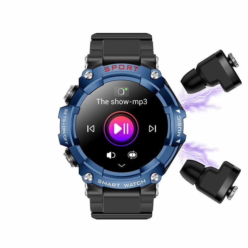 Браслет, наушники, часы, для импорта, T96, Bluetooth, 2 в 1