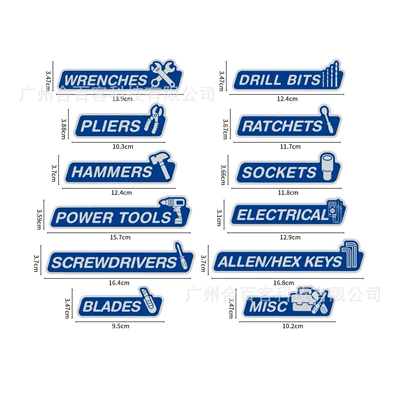 Cross-Border Best-Selling Car Toolbox Repair kit - set-of-blue-with-reflective-magnets