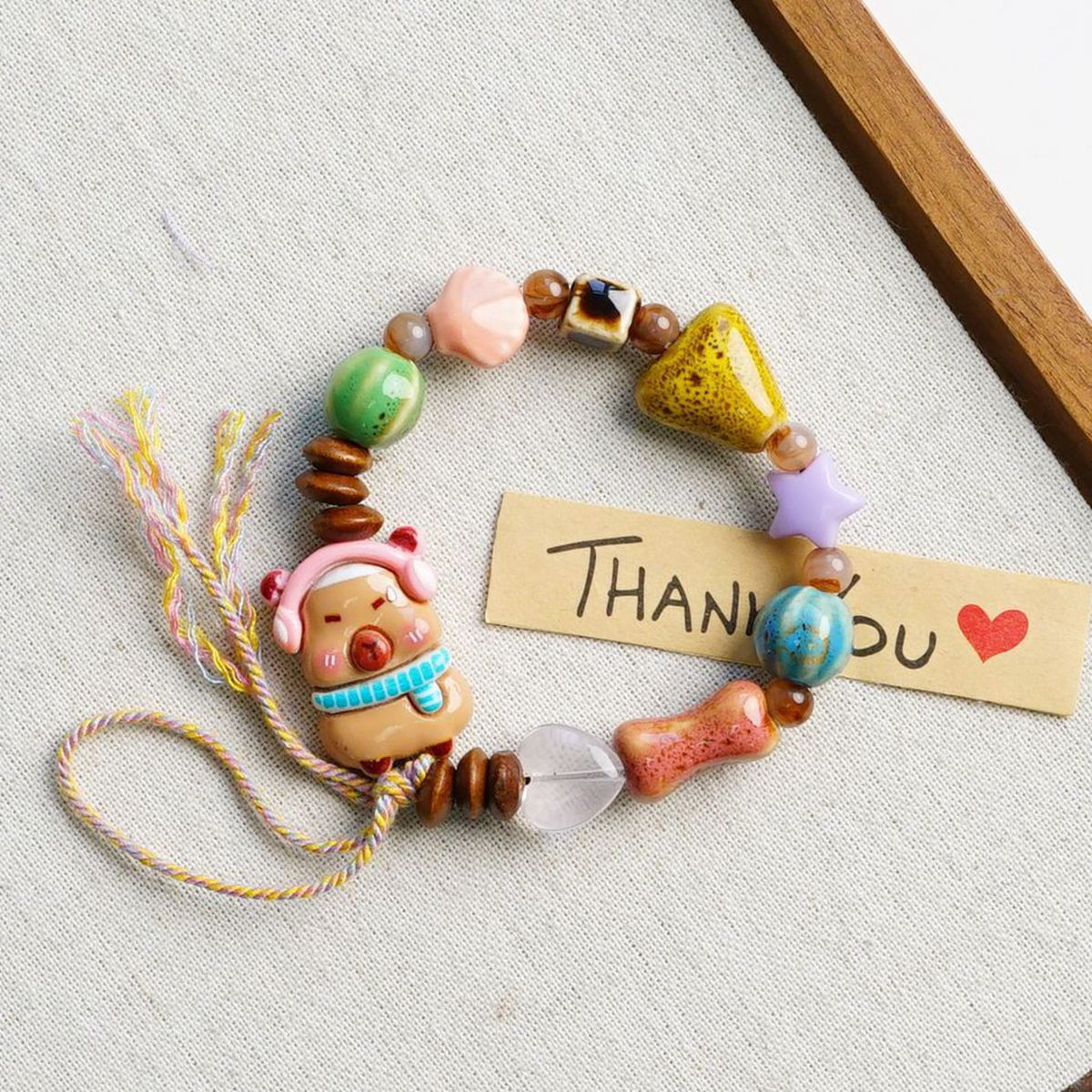 Jingdezhen pulsera de cerámica de verano mujer alta sensación galletas serie de gatos nicho diseño universal pulsera alta sensación