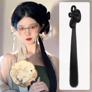 Ancient Chinese Clothing Wig Integrated Tang Style Hair Pack Antique Style Hair Styling Ming Style Hair Bun Novice Daily Hair Pad
