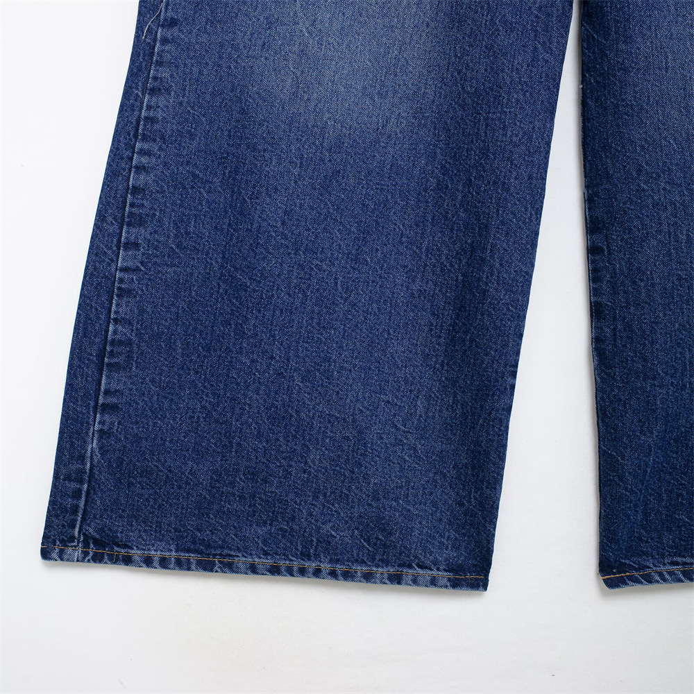 Completo due pezzi in denim da donna top smanicato e pantaloni_voghion.com