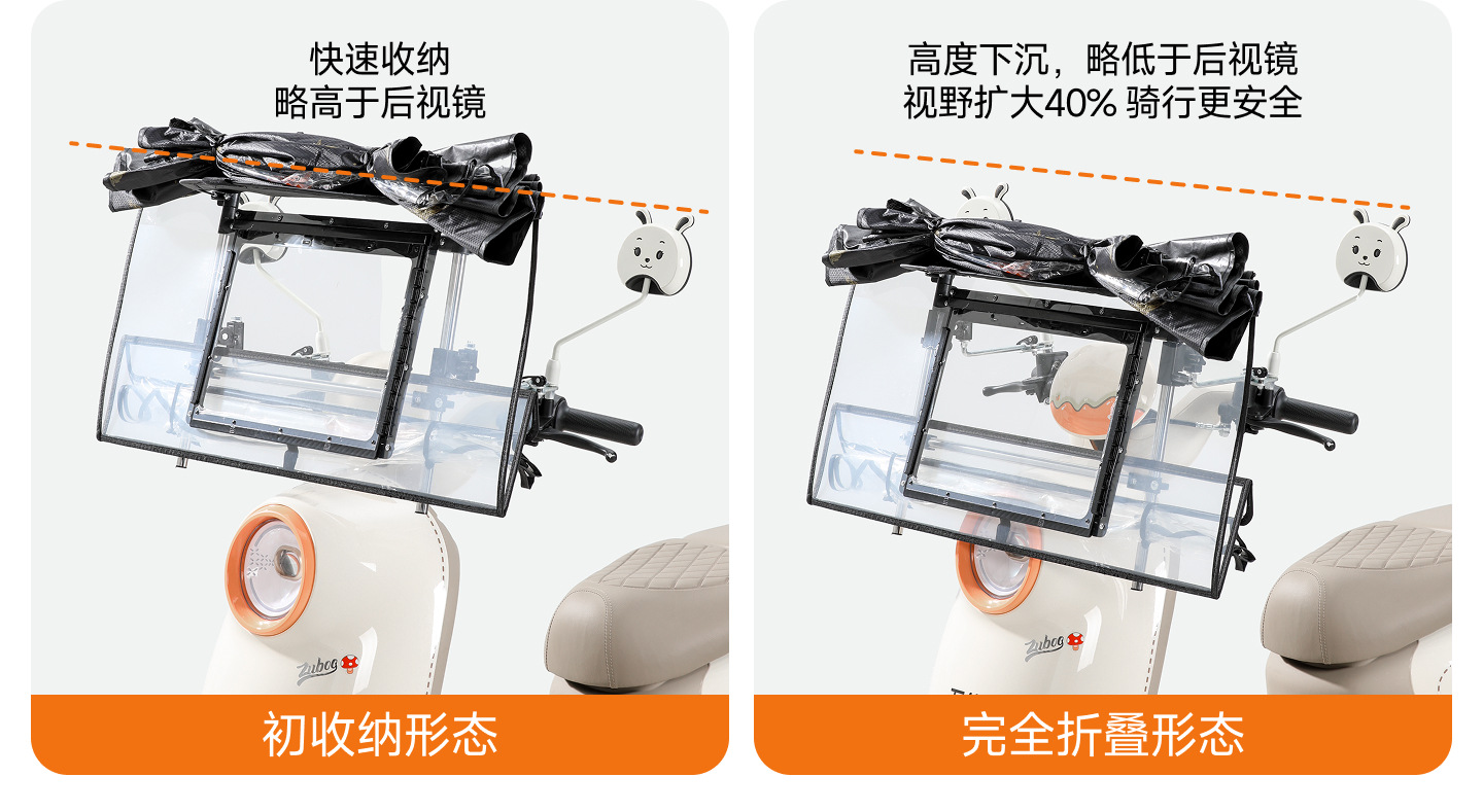 Suitable for Electric Vehicles, Winter Electric Scooter Rain Cover, New Detachable Motorcycle Wind Shield, Sun Protection