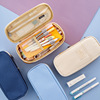 Ankou stationery Japanese and Korean style macaron color matching can be transformed into large -capacity upgraded pens bag stationery box