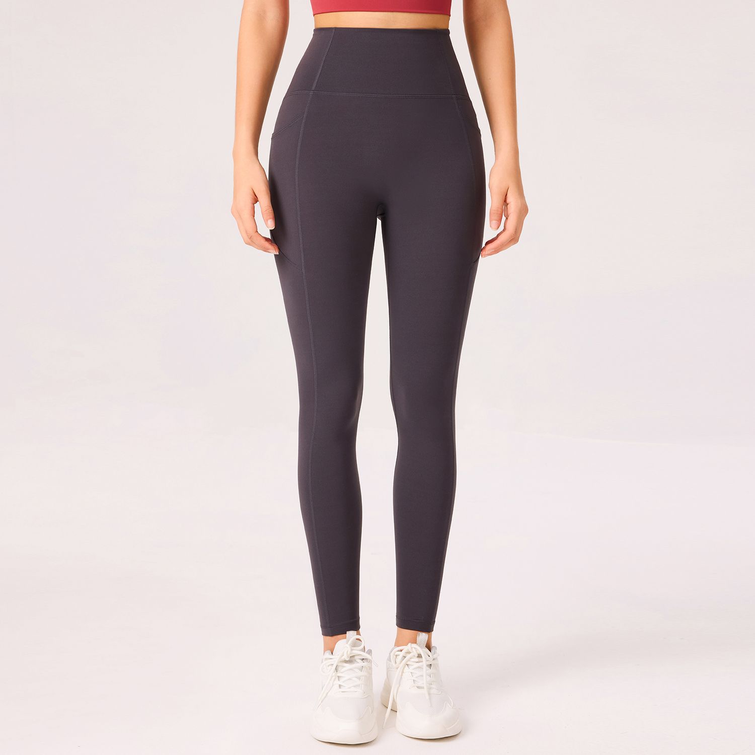 Nuevo N66 Laica nube pantalones de algodón de cintura alta caderas sin líneas embarazosas pantalones de tiburón se pueden usar con cinturón deportivo
