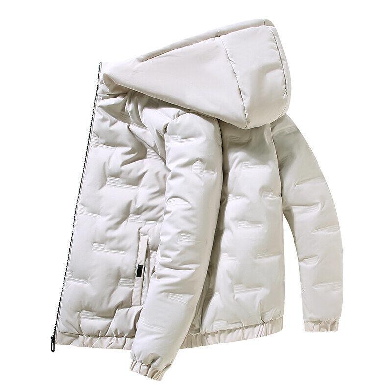 Chaqueta ligera de plumas para hombres jóvenes y de mediana edad Chaqueta corta con capucha chaqueta de plumas de moda pública chaqueta cálida ropa de hombre