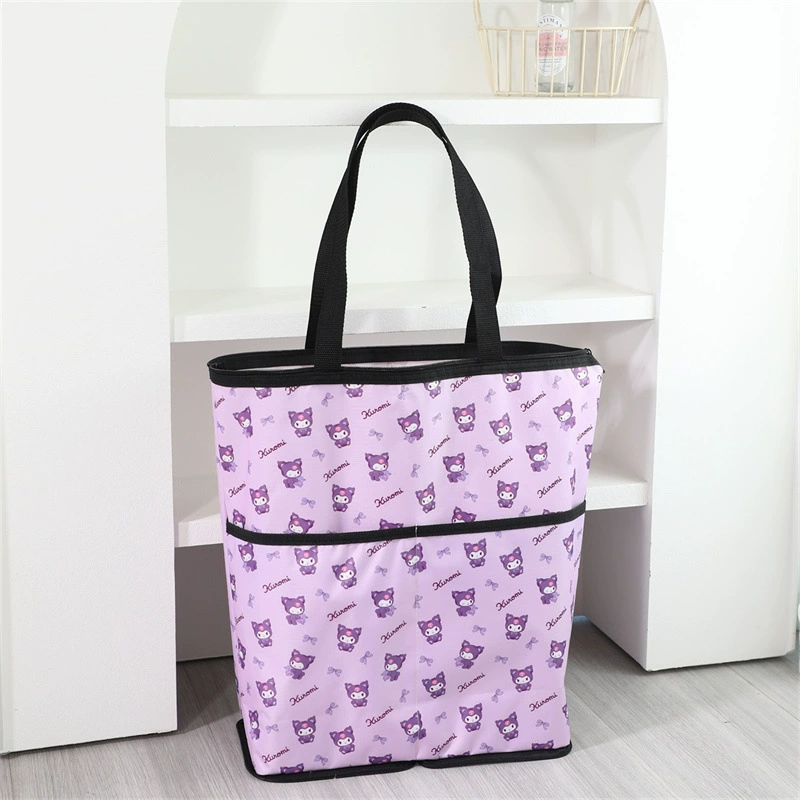 Handheld foldable capacious shopping bag, cloth bag, one-shoulder bag