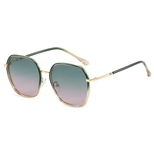 Golden frame green powder