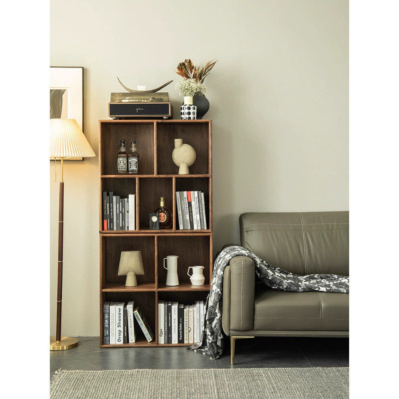 Североамериканский черный орех дерево массивной древесины свободной комбинации книжных полок клетчатые шкафы скандинавские шкафы для хранения книжные шкафы напольные шкафы