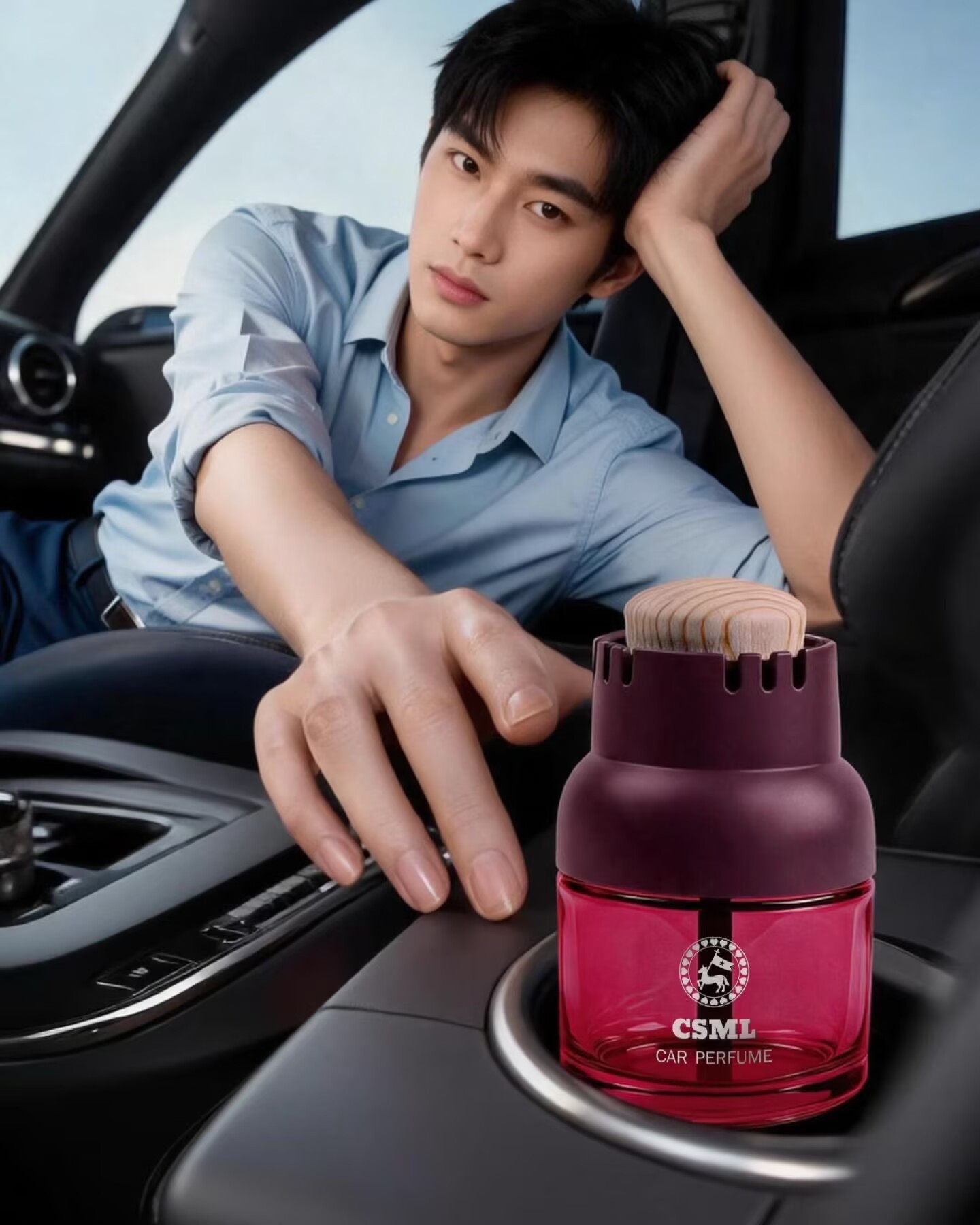 Car perfume holder, car interior decoration, car fragrance, center console decoration, dual-purpose for car and home, fragrance diffuser and odor eliminator